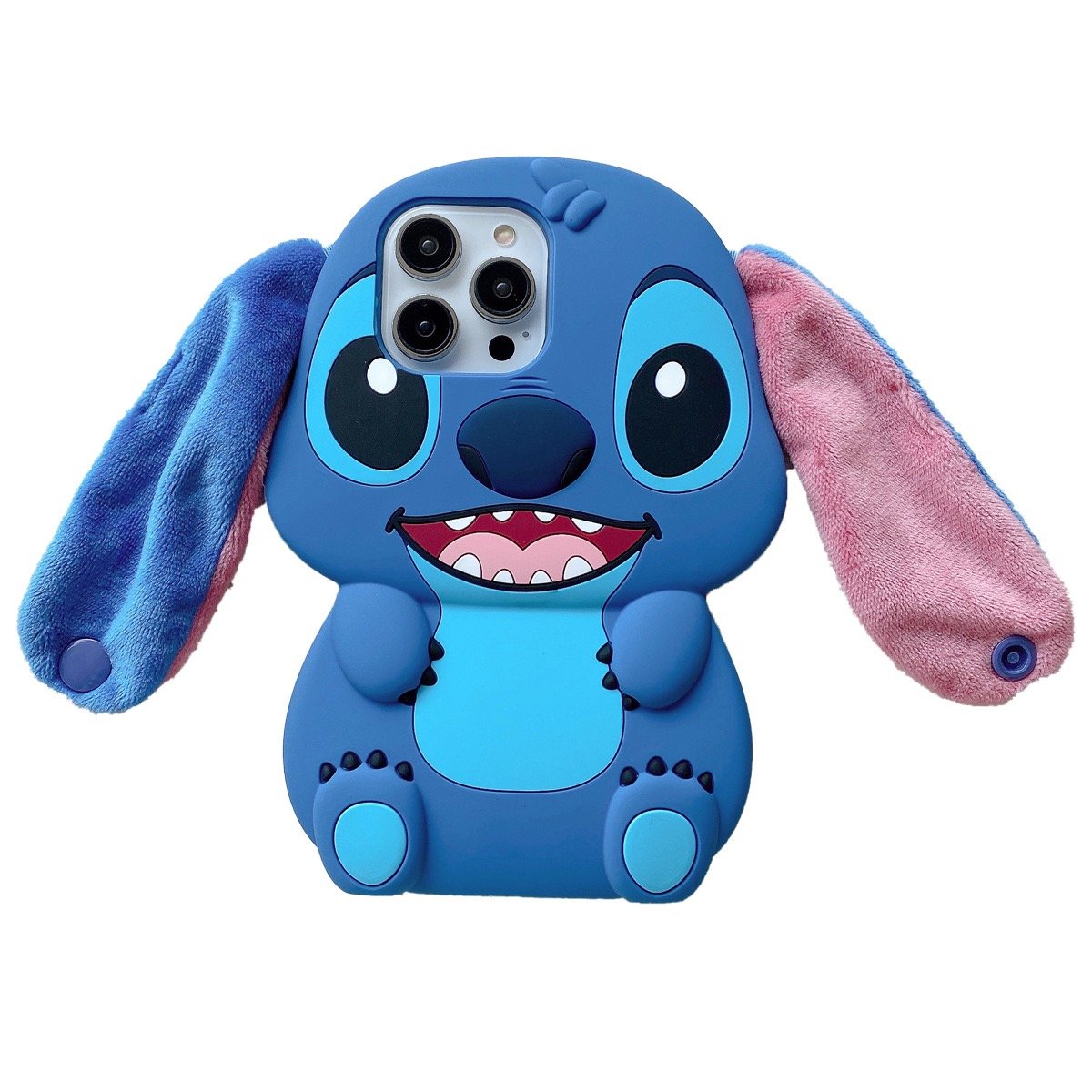 Soft Silicone Shockproof case for iPhone Accessories 3D Stitch Cartoon longear Cover for mobile phone 14 13 12 11 15 ProMax