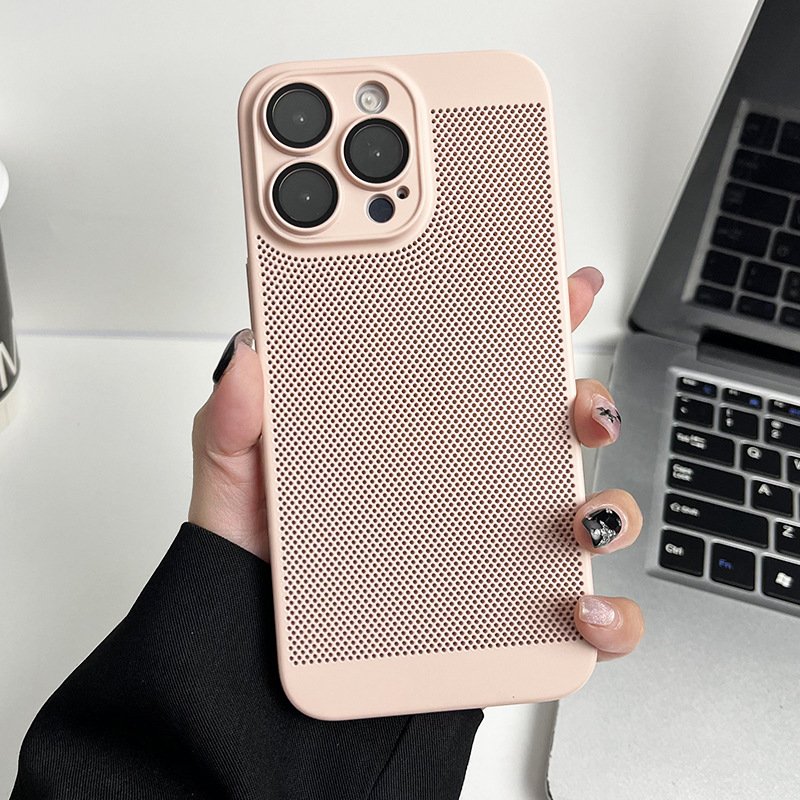 Focuses Hot Sales UltraCooling Mesh Heat Dissipation Slim Mobile Phone Case For iphone 16 15 14 13 12 11 Pro Max