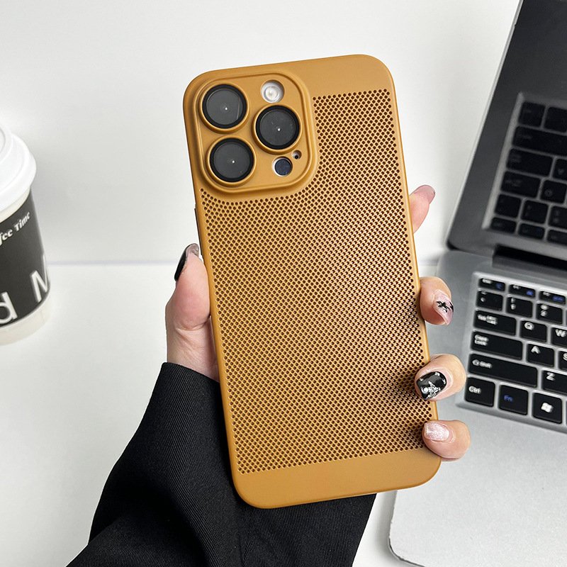 Focuses Hot Sales UltraCooling Mesh Heat Dissipation Slim Mobile Phone Case For iphone 16 15 14 13 12 11 Pro Max