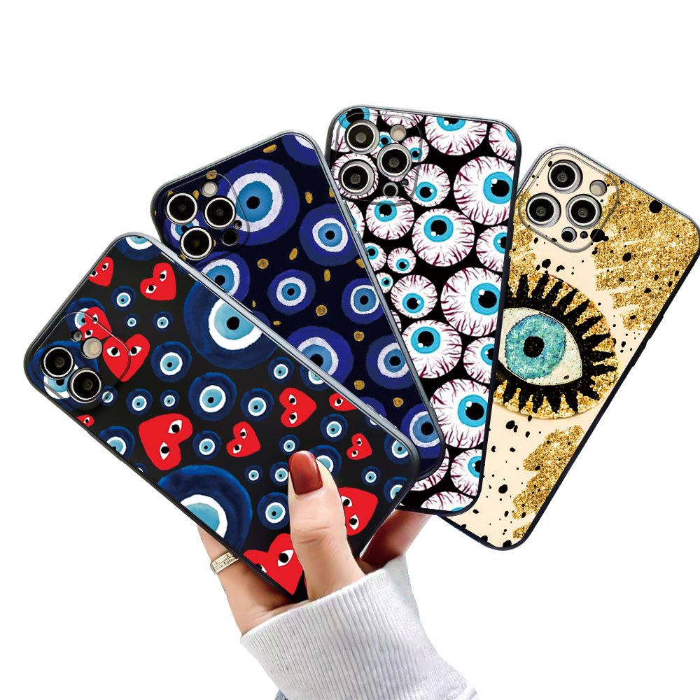Dropshipping Evil Eye black TPU cell Phone Case For iPhone 14 pro max