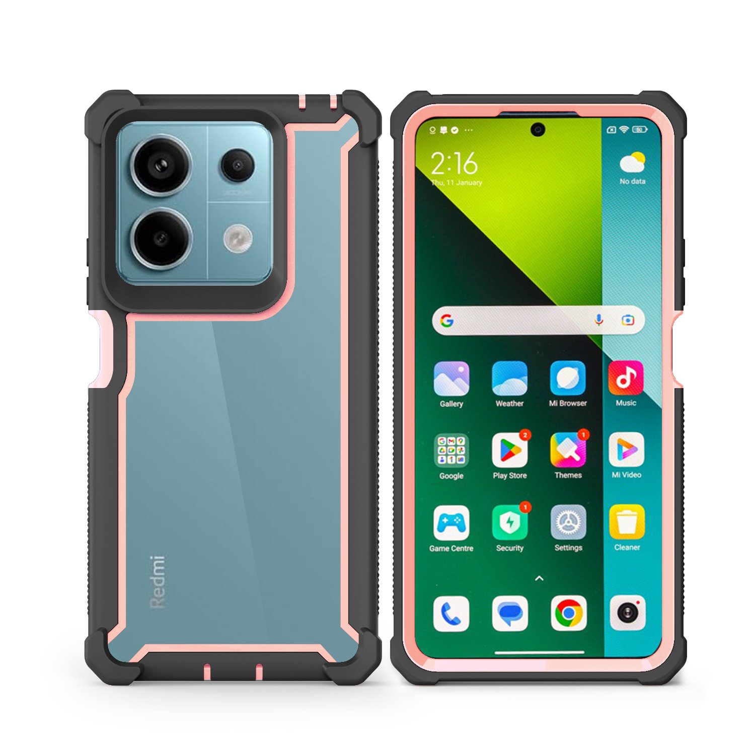 Mobile phone case for Redmi Note 13 5g with colorful space acrylic TPU cover
