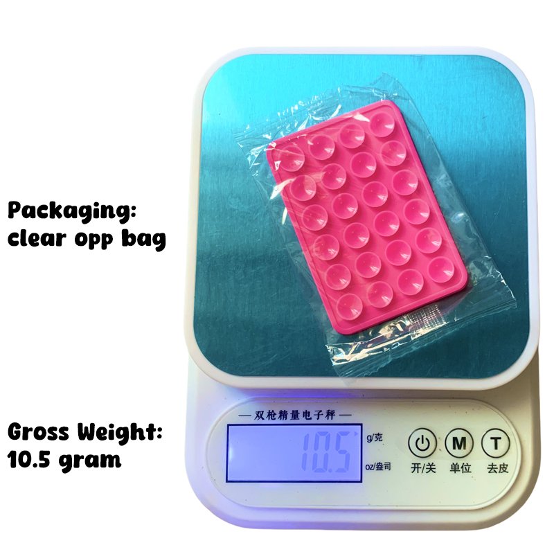 Custom Print Single Side Anti Slip Suction Cup Silicone Suction Mobile Phone Holder Silicone Sucker Phone Case Sticky Grip