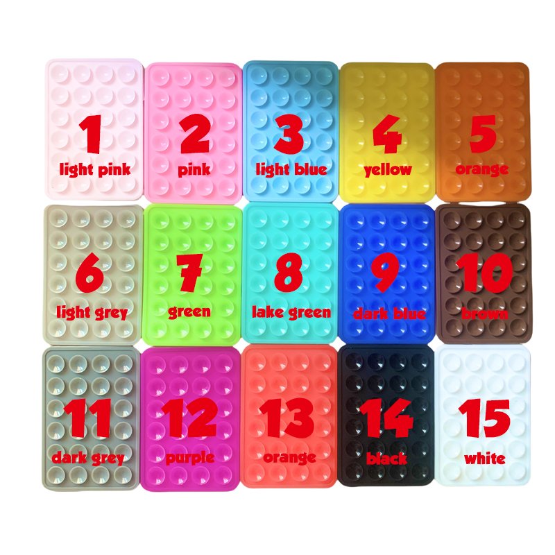 Custom Print Single Side Anti Slip Suction Cup Silicone Suction Mobile Phone Holder Silicone Sucker Phone Case Sticky Grip