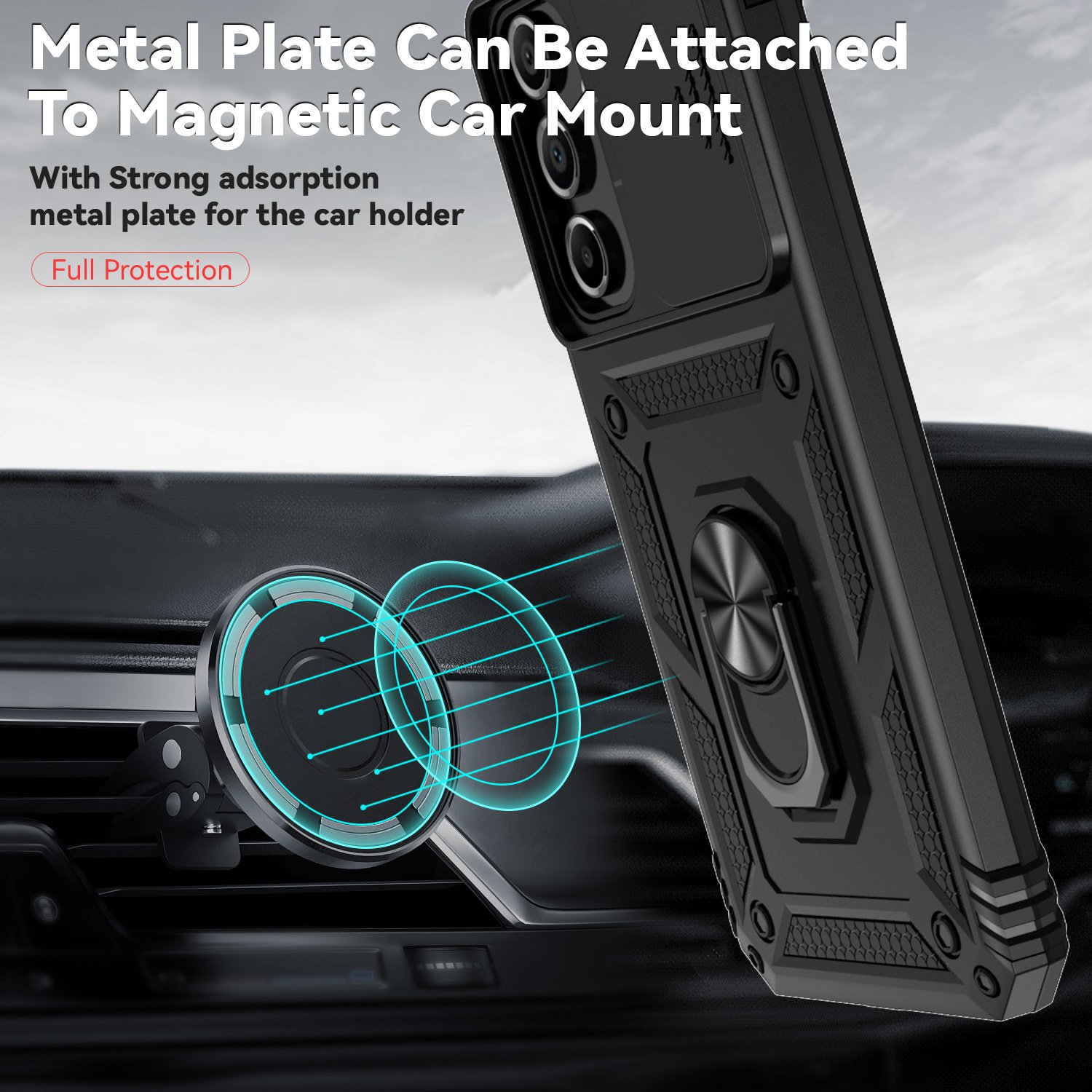 Protective Armor Slide Window Lens Protector Mobile Phone Case For Samsung A06 A16 A15 A05 A05S A35 A55