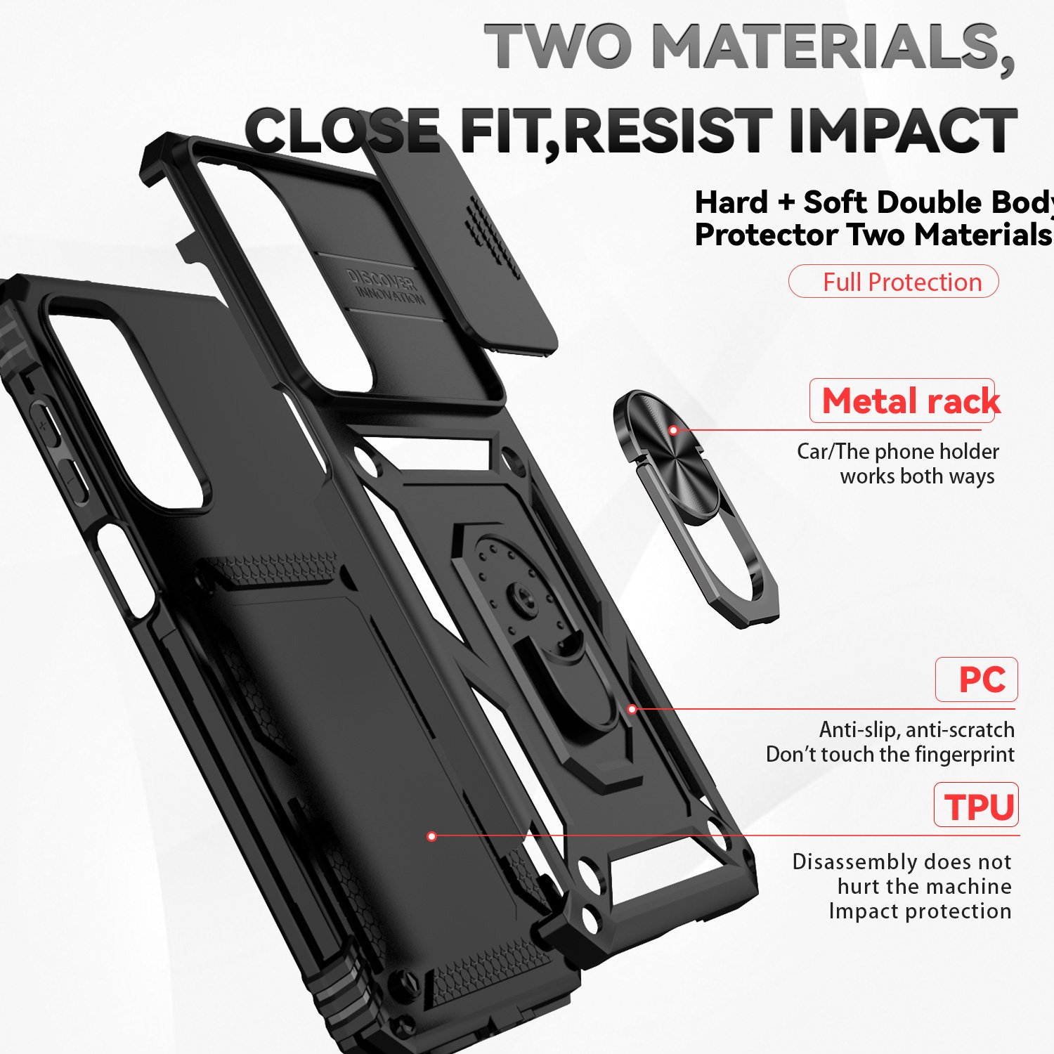 Protective Armor Slide Window Lens Protector Mobile Phone Case For Samsung A06 A16 A15 A05 A05S A35 A55