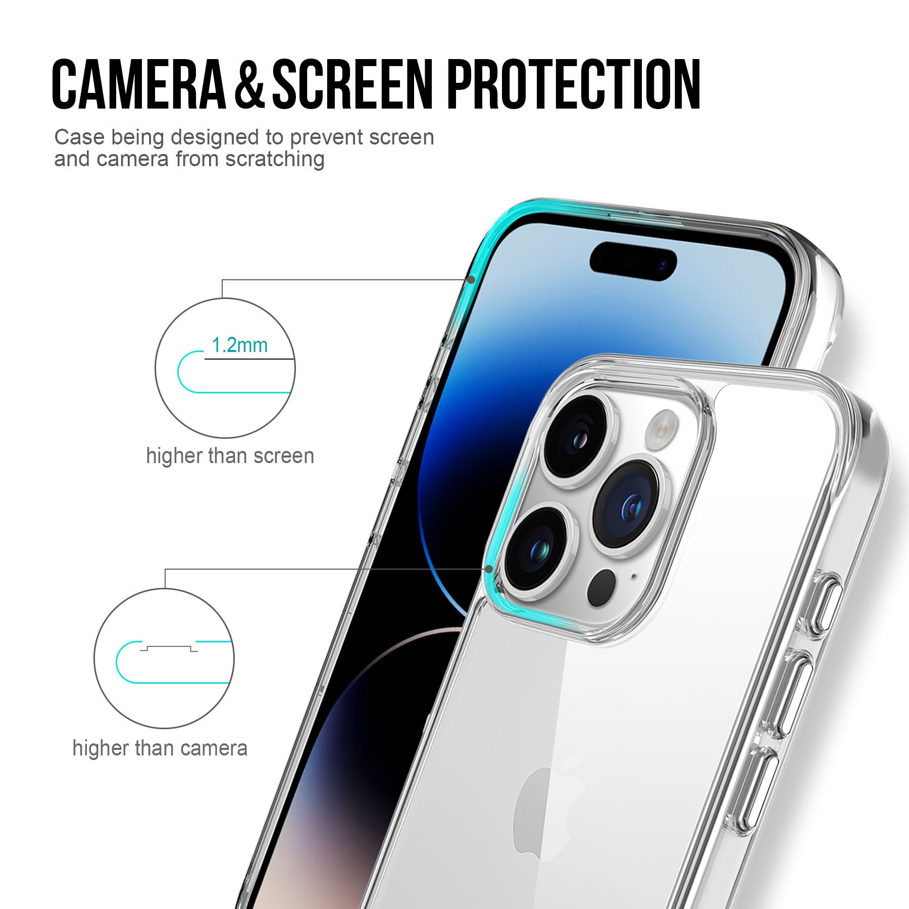 Space Transparent Clear TPU PC Mobile Phone Case for iPhone 16 16 Plus Shockproof Crystal Clear Back Cover for iPhone 16 Pro Max