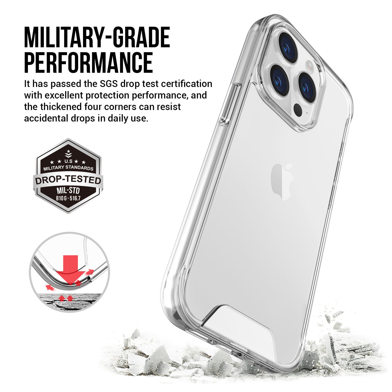 Space Transparent Clear TPU PC Mobile Phone Case for iPhone 16 16 Plus Shockproof Crystal Clear Back Cover for iPhone 16 Pro Max