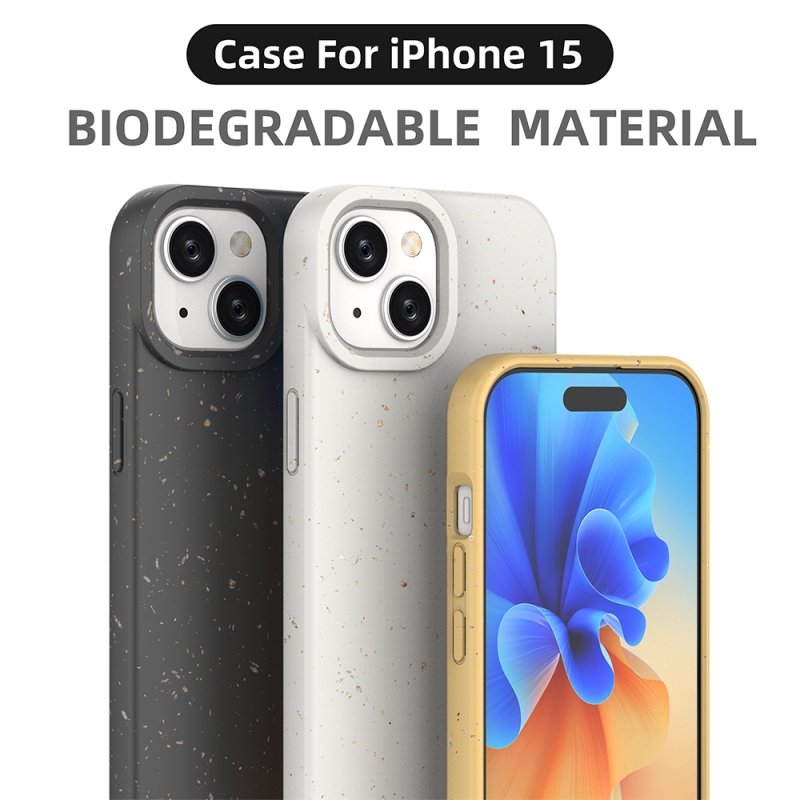 100% fully biodegradable phone case for iPhone 15 14 13 12 11 Pro Max Plus xr xs eco-friendly cover