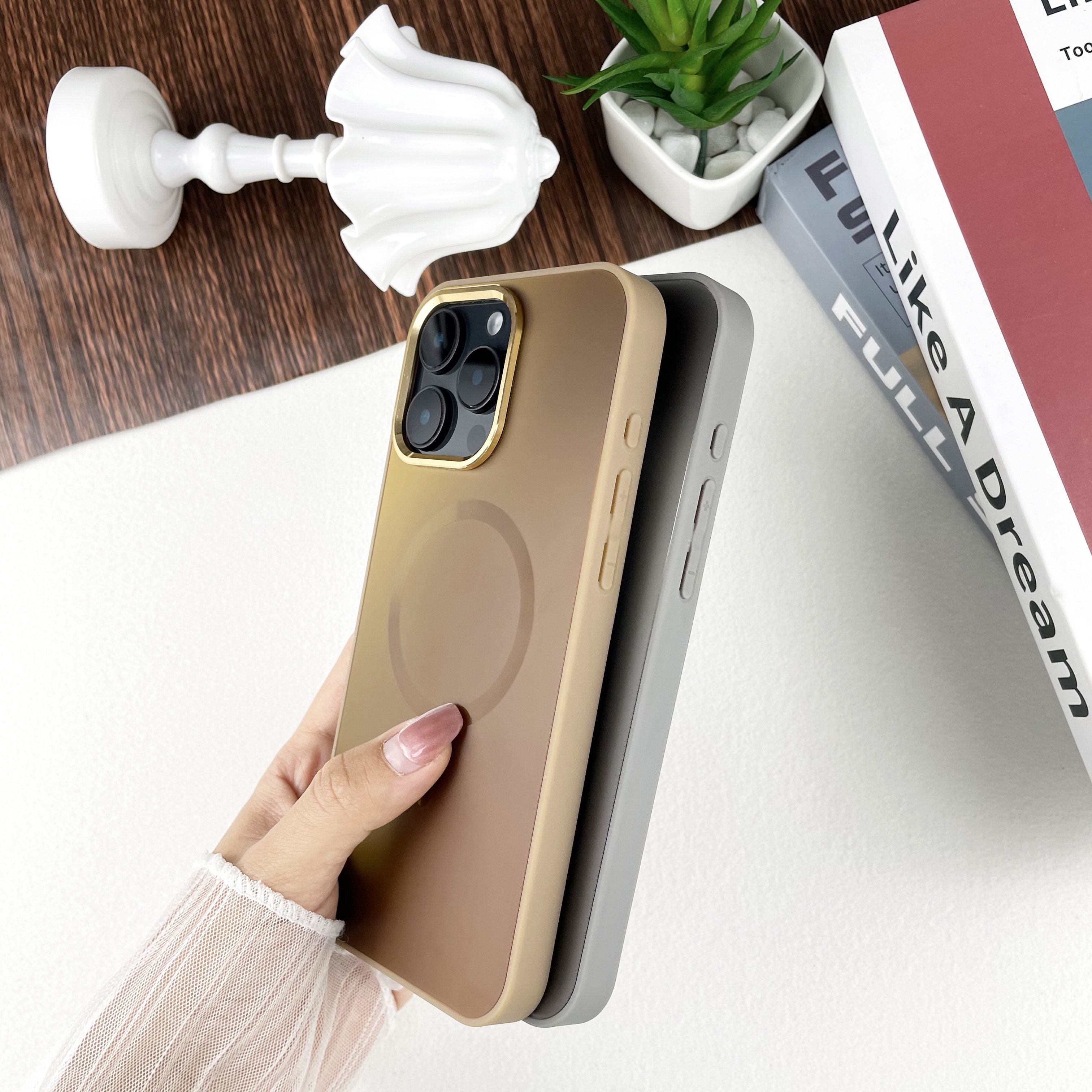 2024 Luxury Design Business AG Glass Laser Mobile Phone Case Metal Lens frame Phone Cover for iPhone 11 12 14 15 16 Pro