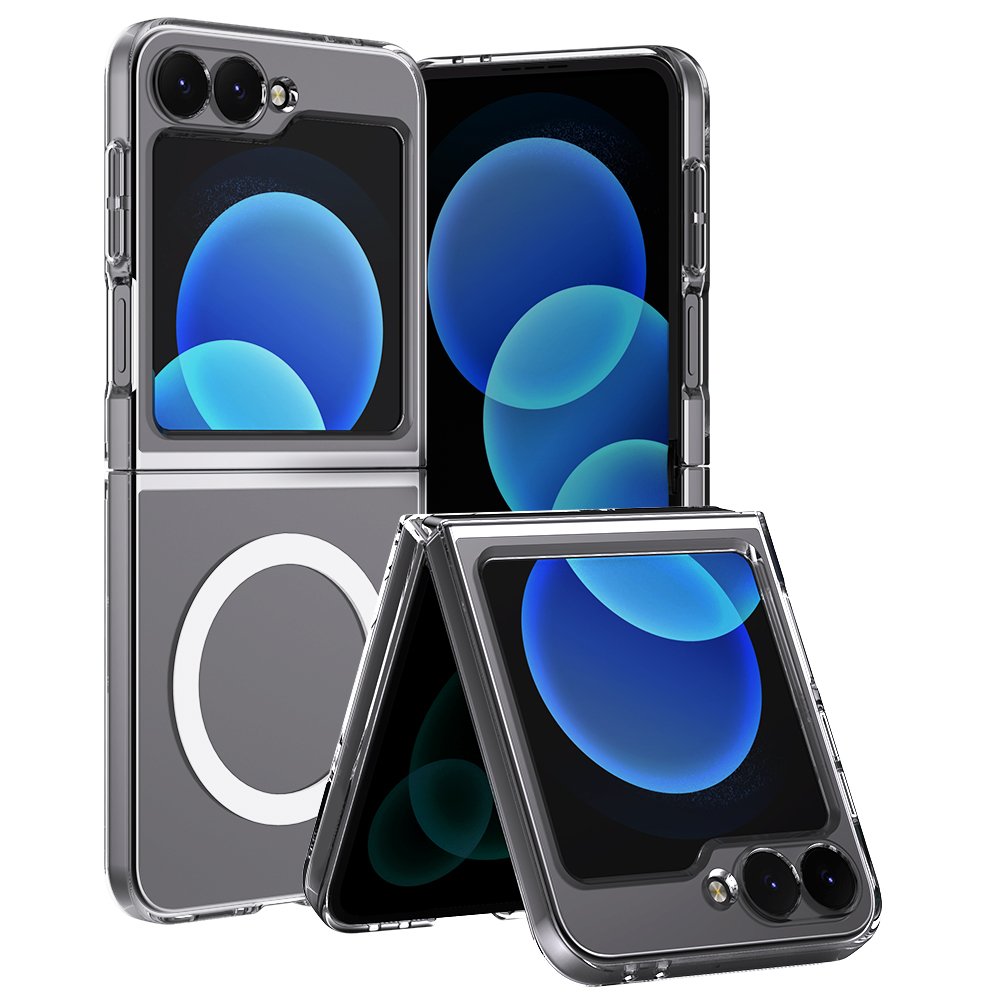 Folding Slim sleek stylish cover z flip 6 folding screen mobile phone case with magnetic wireless charging for samsung