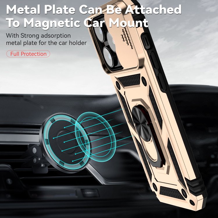 mobile phone & accessories Camera Cover Slide Camera Lens Protector magnetic phone case for iphone 16 15 14 13 pro max case ring