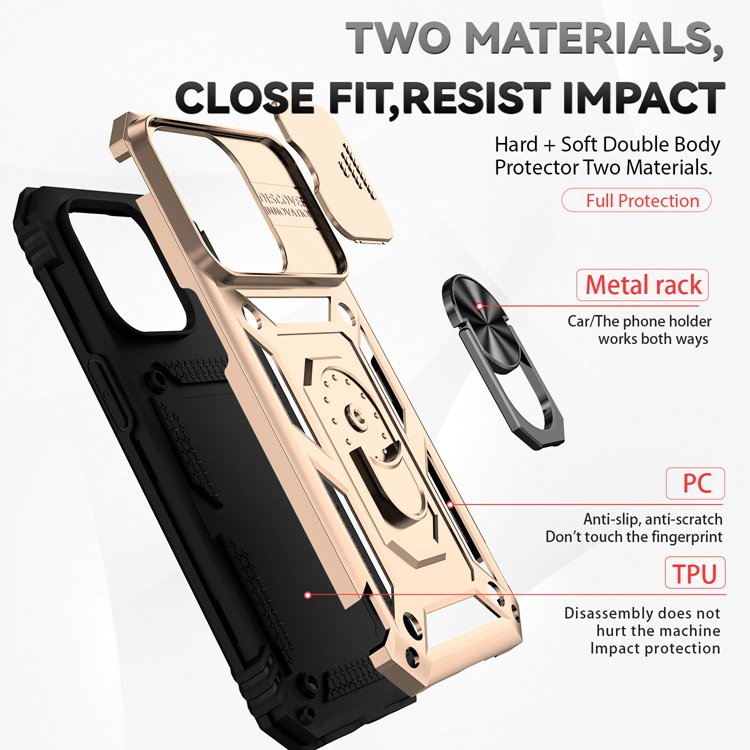 mobile phone & accessories Camera Cover Slide Camera Lens Protector magnetic phone case for iphone 16 15 14 13 pro max case ring