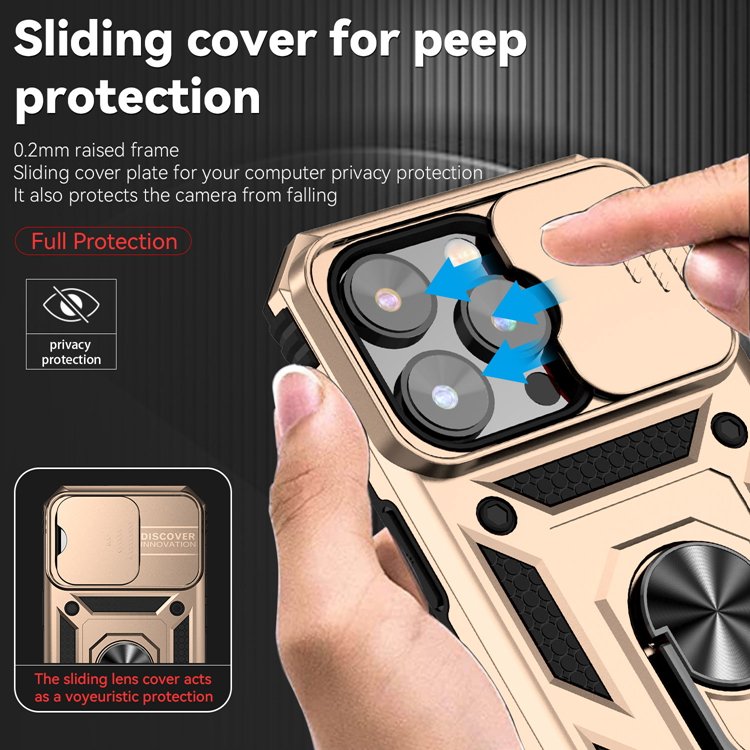 mobile phone & accessories Camera Cover Slide Camera Lens Protector magnetic phone case for iphone 16 15 14 13 pro max case ring