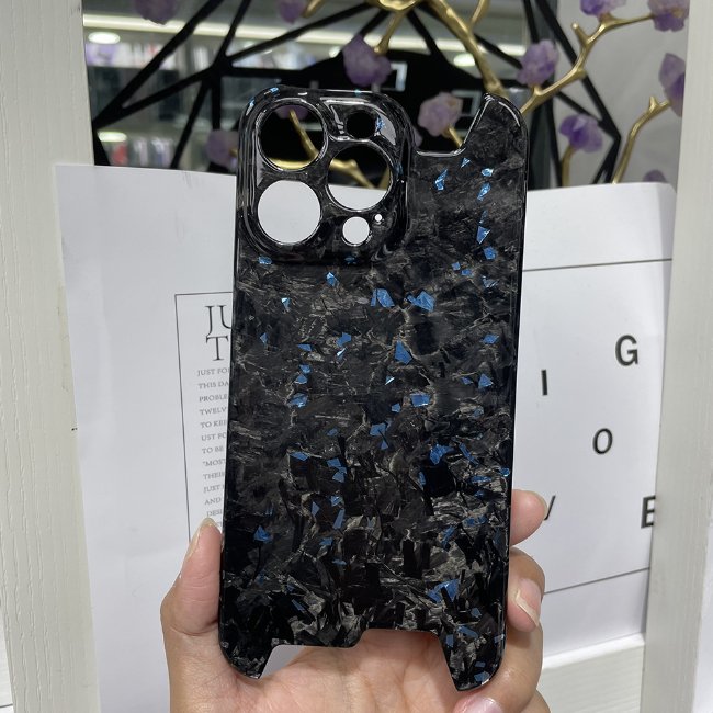 Forged Carbon Fiber Phone Cover for iPhone 14 Pro Max and for iPhone 15 Pro Stylish Mobile Phone shell