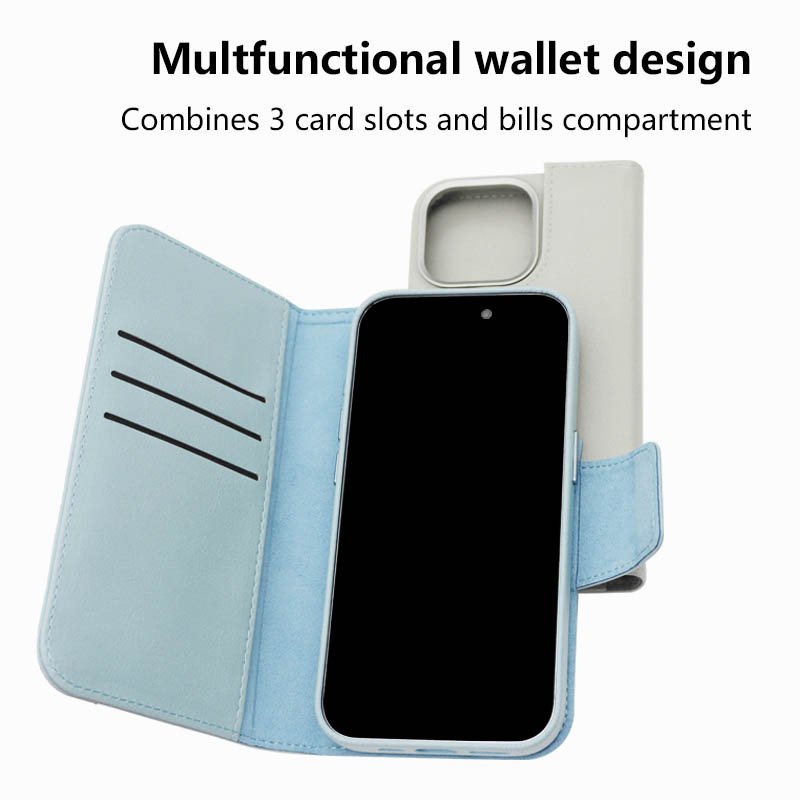 Fashion Magnetic vegan leather wallet phone case flip to stand mobile phone wallet bookcase for iphone 16 15 14 13 12 pro max