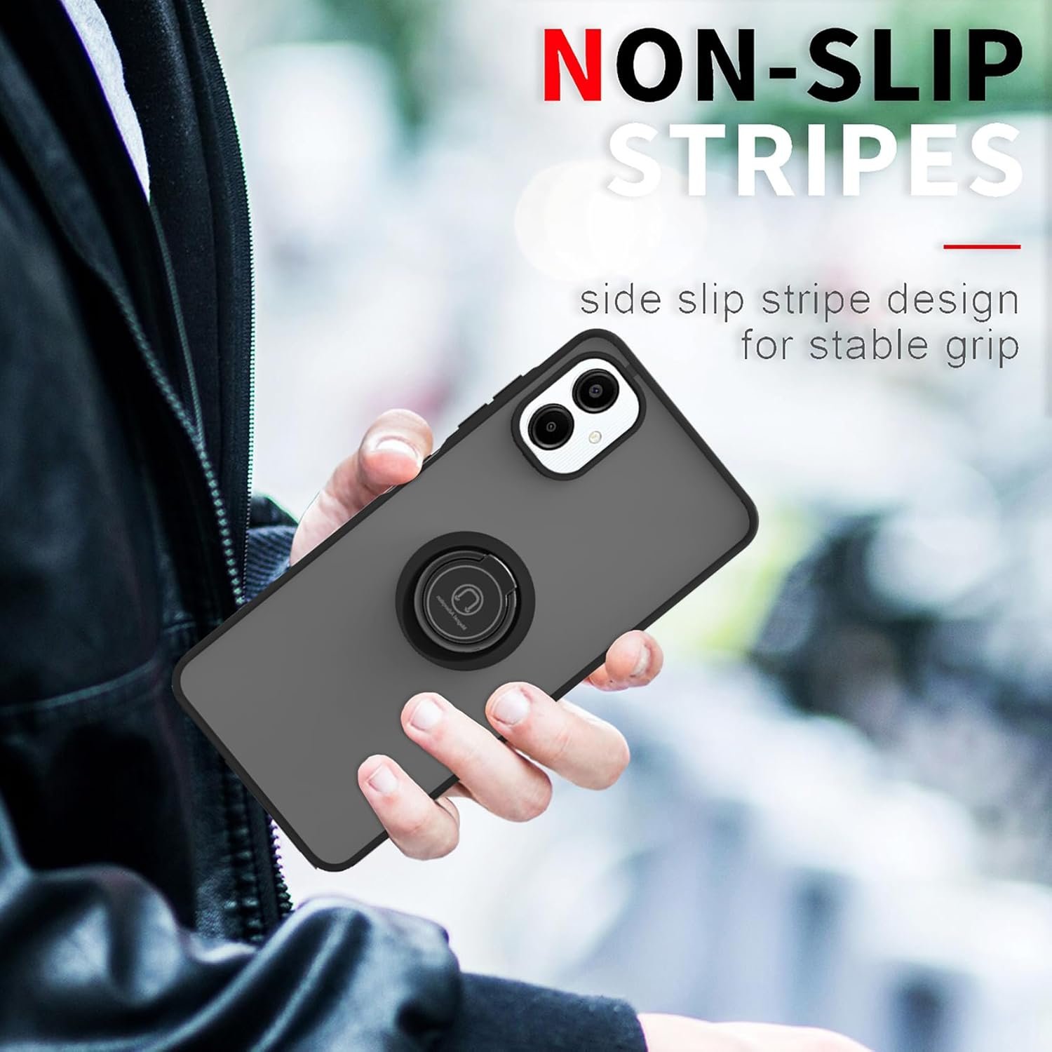 Ring Holder Mobile Phone Cases For Samsung Galaxy A06 A16 Rotatable Kickstand Soft Rubber Hard Matte Phone Back Cover