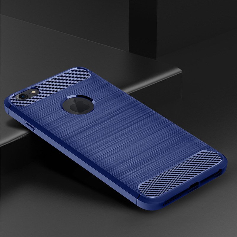 Multiple compatibility Carbon Fiber Grained Silicone Shell Drop-proof Mobile Phone case for iphone 15 Sony Samsung Huawei