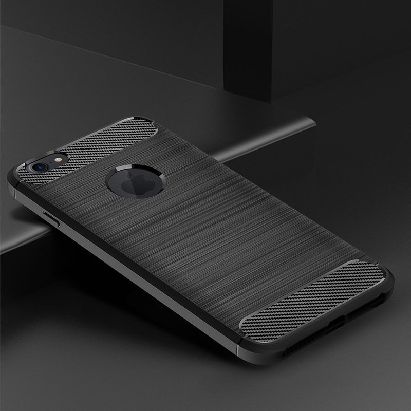 Multiple compatibility Carbon Fiber Grained Silicone Shell Drop-proof Mobile Phone case for iphone 15 Sony Samsung Huawei