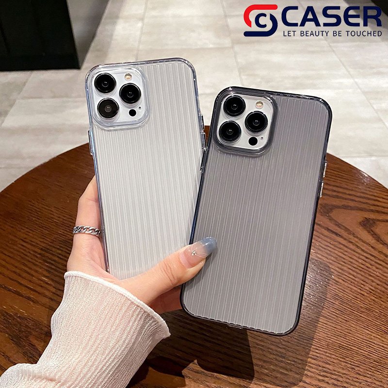 Simple Slim Corrugated Transparent Phone Cover Shockproof Protection Mobile Phone Case For Iphone 16 Pro Max 15 Pro Max 14 13