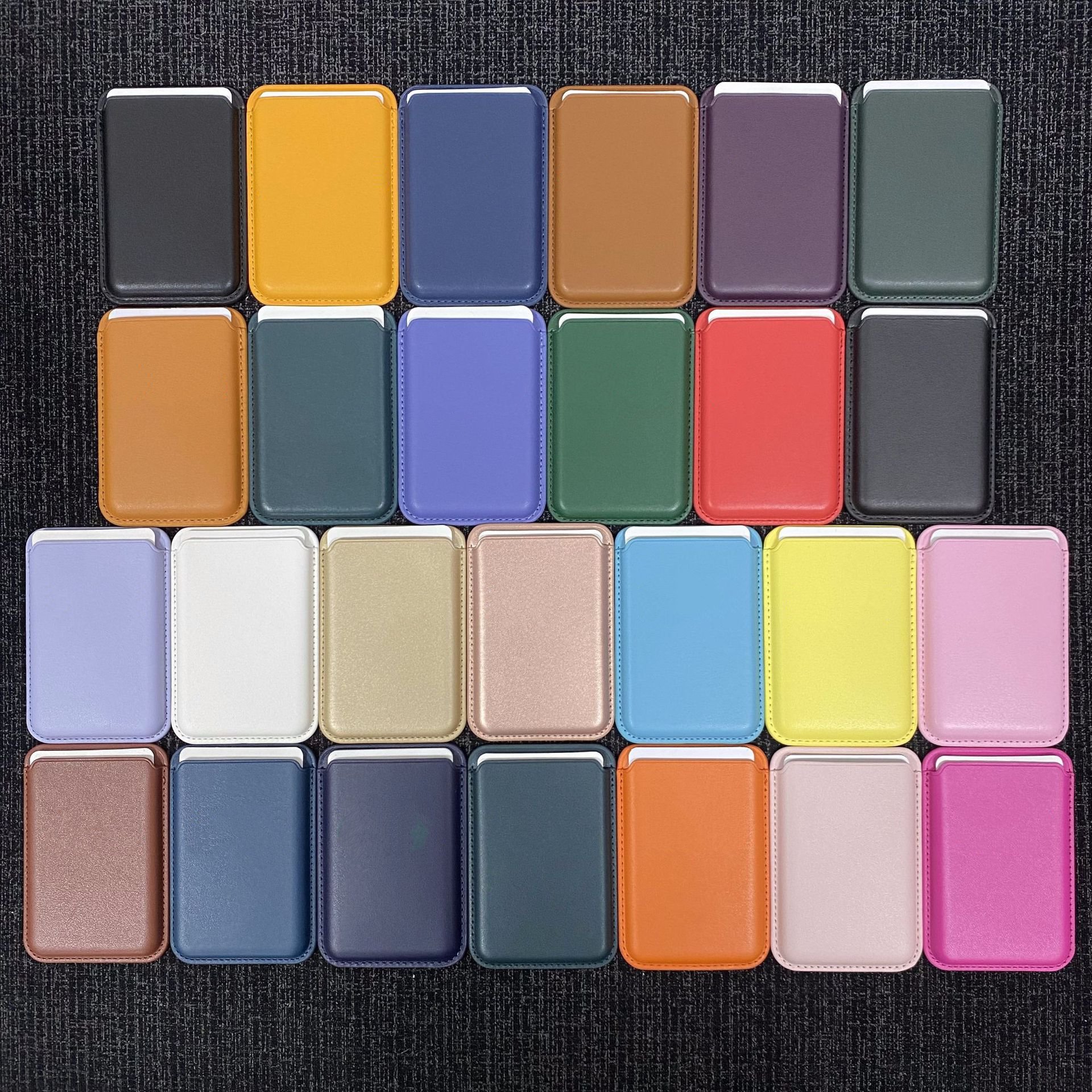 For Magnetic Luxury Leather Card Holder Wallet Case For iPhone 15 14 Pro Max 13 12 Phone Bag Cover Adsorption Pocket Accessories