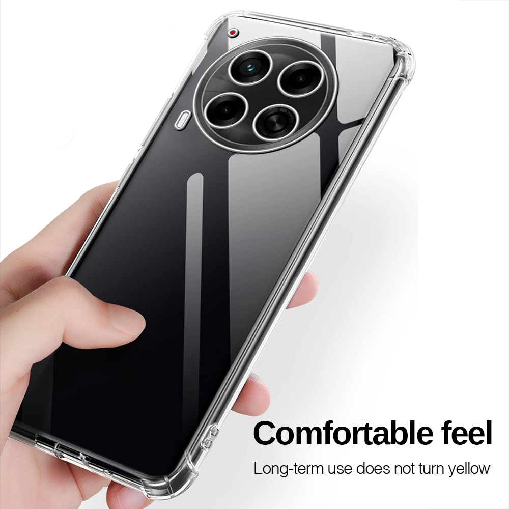 Anti-fall Clear phone Case for Tecno Camon 30 20 Pro Pova 6 Neo Spark 20 10C Pop 7 8 Pova 5 Soft TPU Shockproof Protect the lens