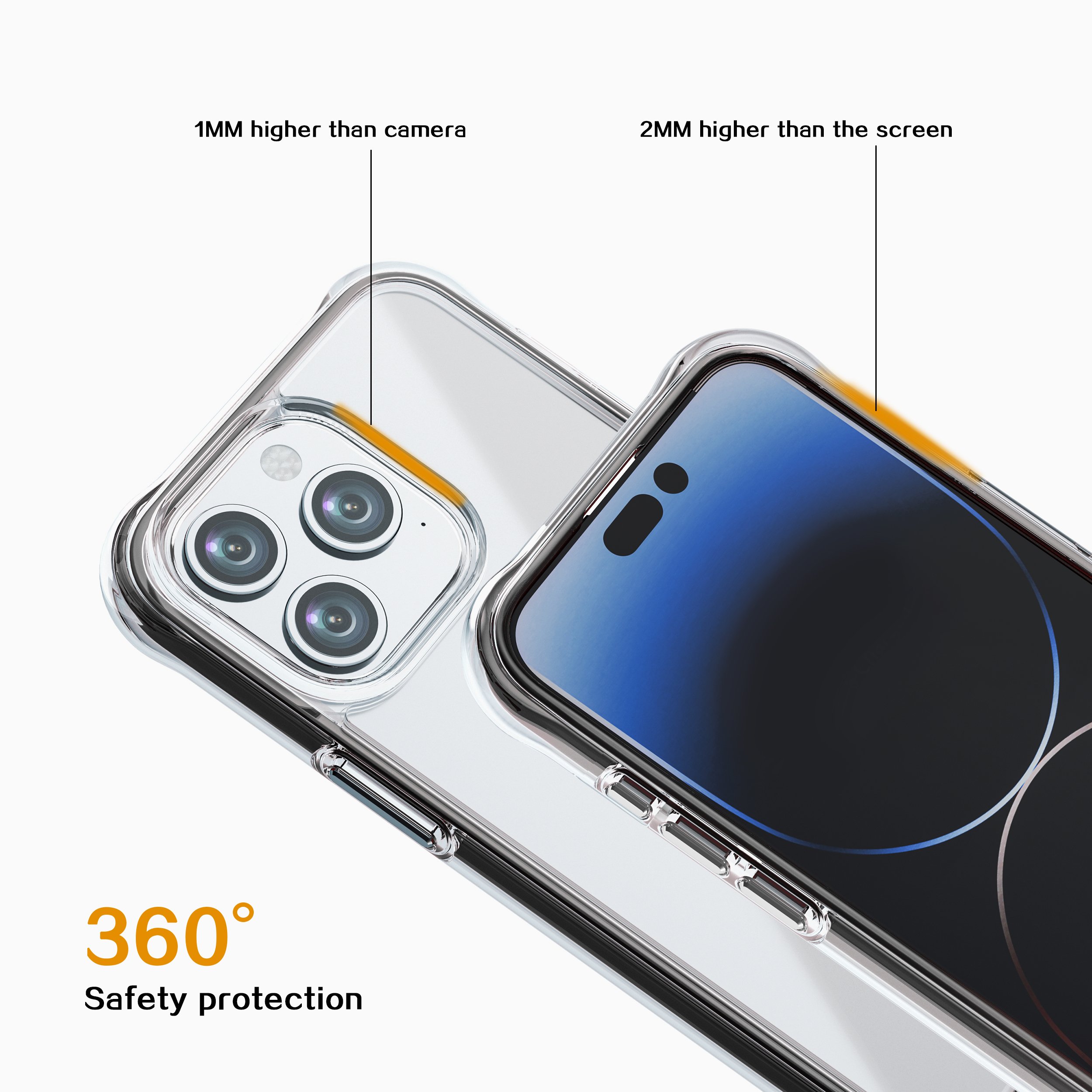 Original design all vacuum airbag 10ft dropping tested certificate mobile phone case for iPhone 15 Pro Max