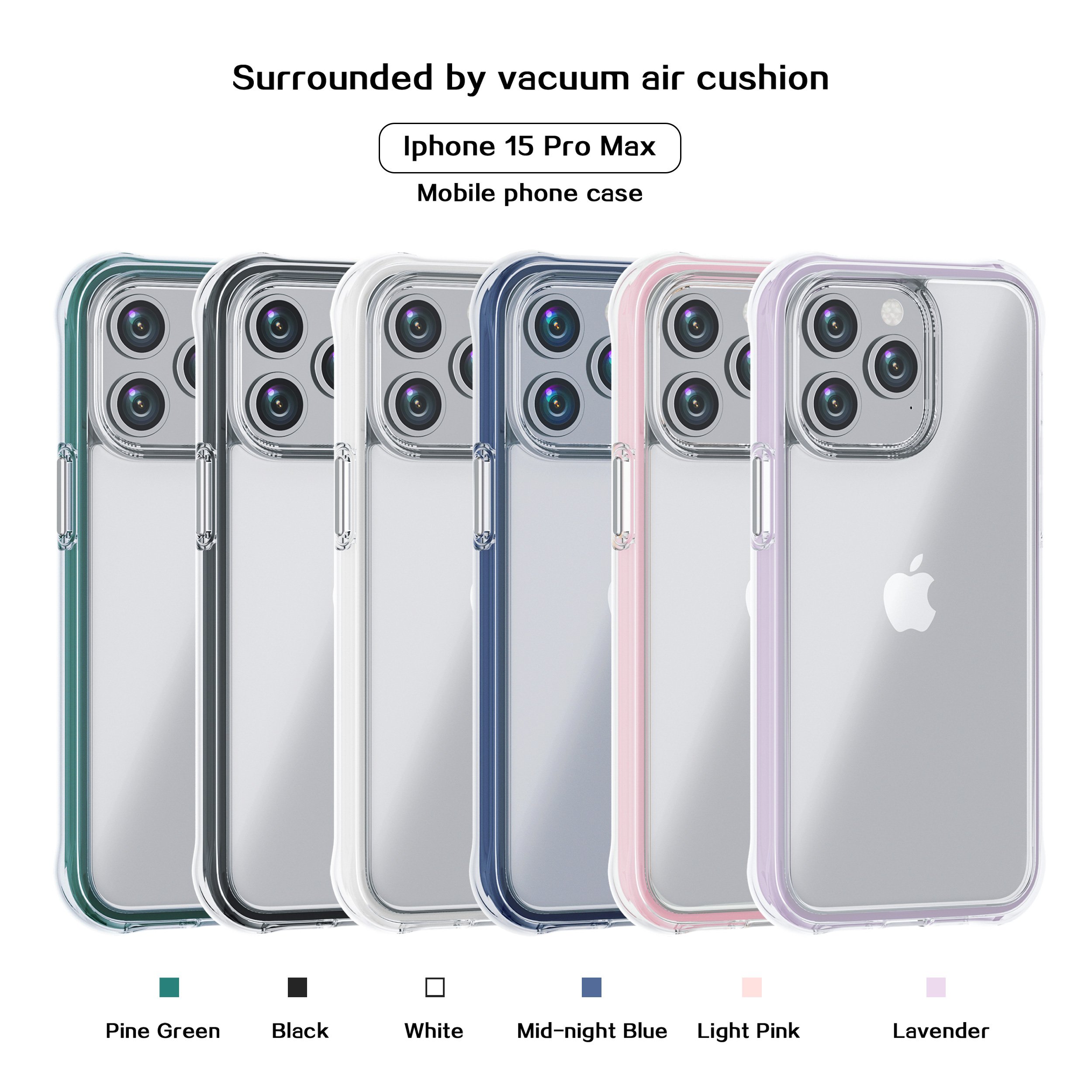 Original design all vacuum airbag 10ft dropping tested certificate mobile phone case for iPhone 15 Pro Max