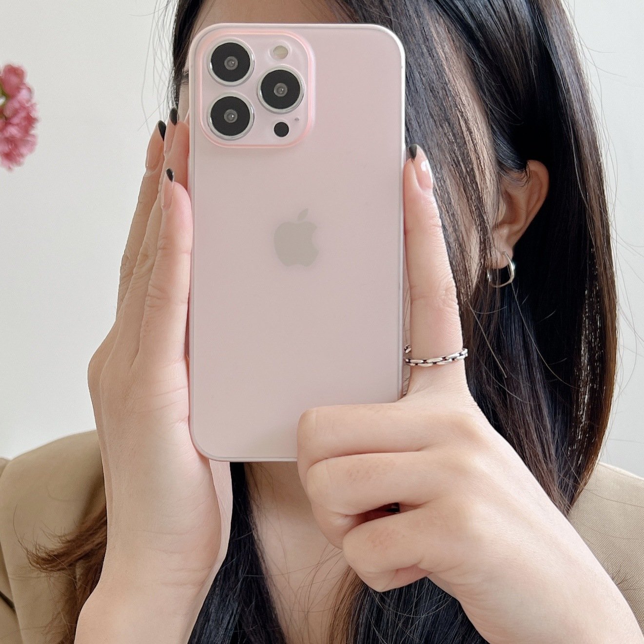 Ultra-thin PP hardshell iPhone14Pro Max all-inclusive lens protection for Apple 12/13 frosted feel case