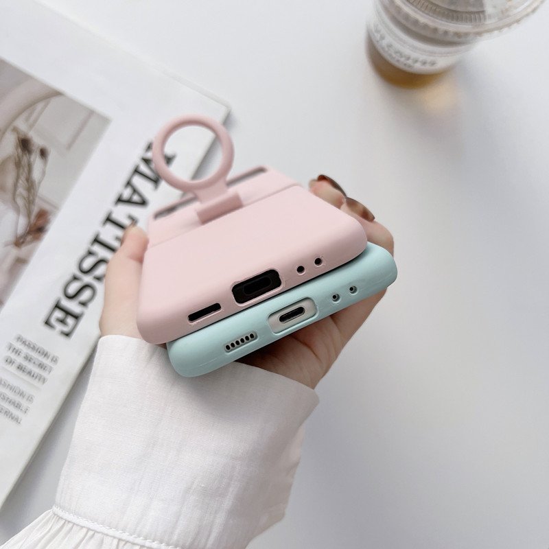Wholesale Z Flip 4 Original Matte Soft Silicone Folding Color Mobile Phone Case for Samsung Galaxy Z Flip 4 Z Flip 3