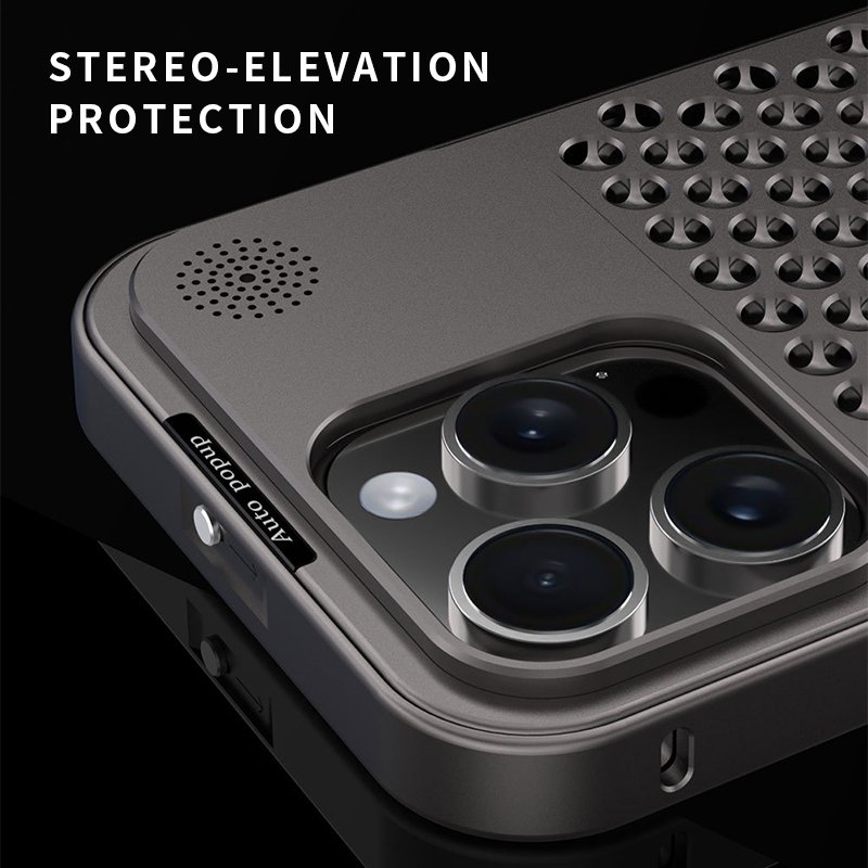Luxury Metal Cooling Hollow Aluminum Phone Case For iPhone 13 12 14 15 Pro Max 15Plus Fragrance Rimless Heat Dissipation Cover