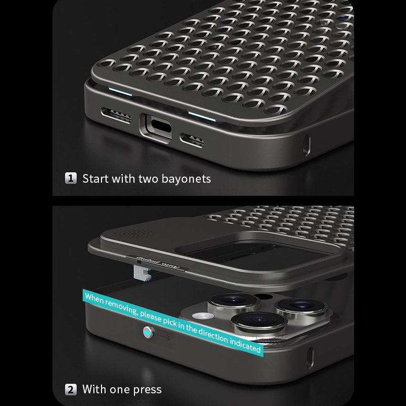 Luxury Metal Cooling Hollow Aluminum Phone Case For iPhone 13 12 14 15 Pro Max 15Plus Fragrance Rimless Heat Dissipation Cover