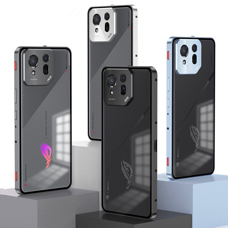 For Asus ROG Phone 8 Case Funda Metal Aluminium Magnet Shell Camera Protection Transparent Mobile Phone Case For ROG Phone 8 Pro