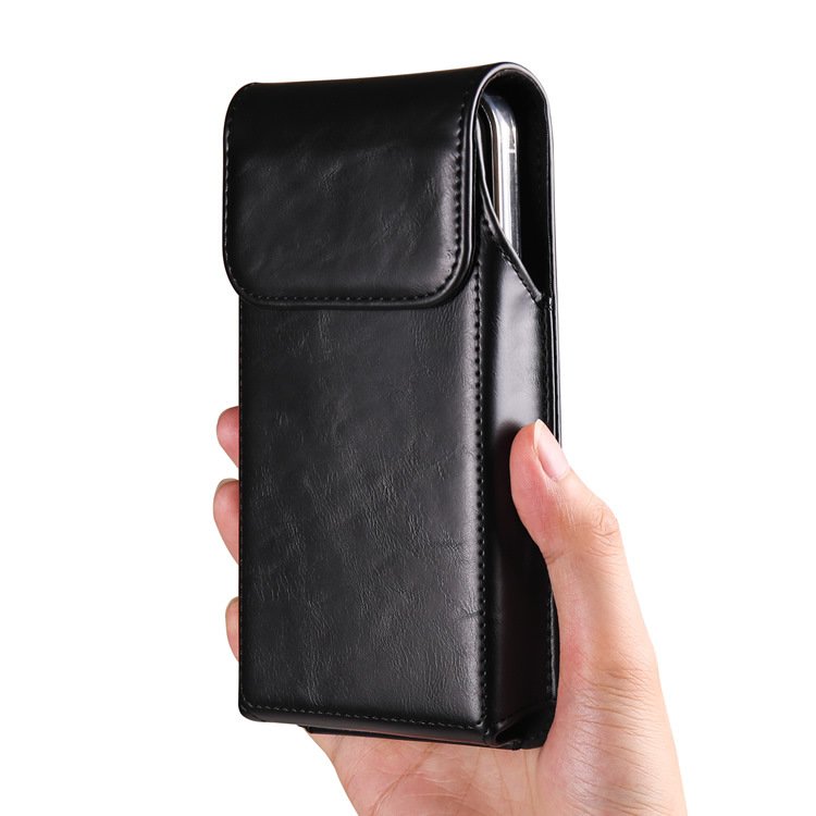 Fashion Magnetic buckle hanging waist Leather Male Waist Pack Phone Pouch Bags and Multifunctional Water Proof Waist Bag