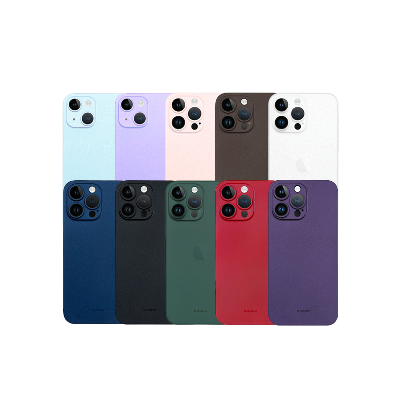 KZDOO Air Skin Ultra Slim thin phone protective case 0.35mm thickness pp plastic material for iphone14/14plus/14pro/14promax