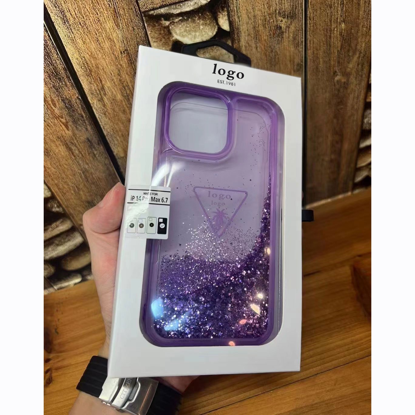 Case for Samsung S22 S21 S23 ultra designer Pink Liquid Glitter phone Case For iPhone 11 12 13 14 15 pro max with Original logo