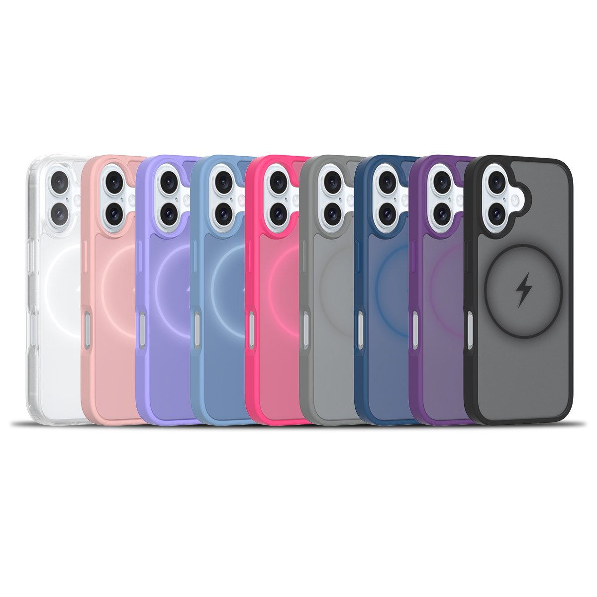 Anti-drop Shockproof Covers Magnetic Wireless Charging Frosted Skin Feel Translucent Multicolor Mobile Phone Case For iPhone 16