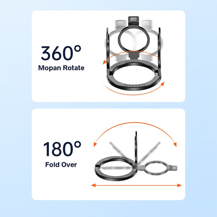 CE/FCC/KC/RoHS Magnetic Phone Grip Phone Ring Holder Adjustable Kickstand For iPhone 15 Pro Max soporte de anillo MagSafe Ring