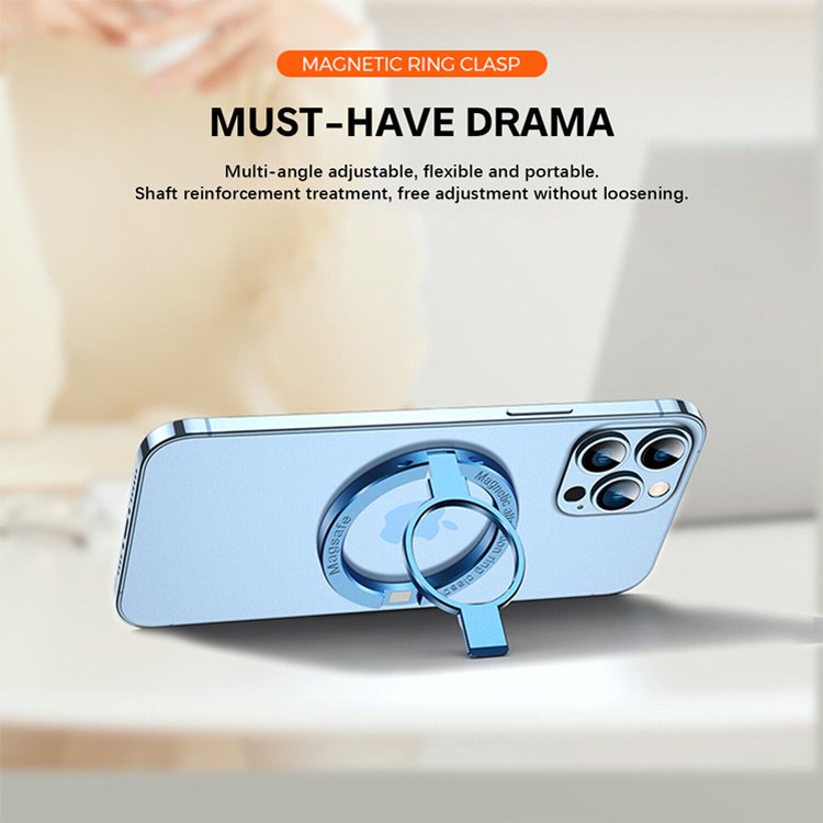 CE/FCC/KC/RoHS Magnetic Phone Grip Phone Ring Holder Adjustable Kickstand For iPhone 15 Pro Max soporte de anillo MagSafe Ring