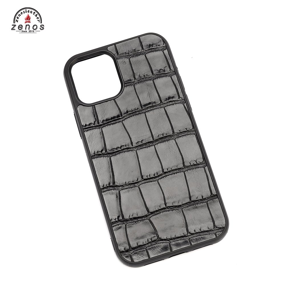 zenos customized crocodile leather phone case for iphone 12 series