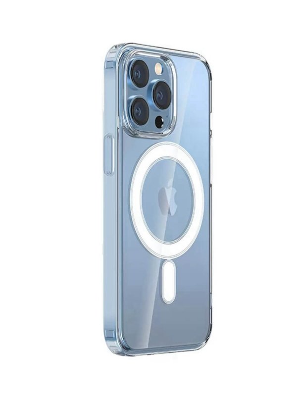 TPU Transparent Luxury Magnetic Mobile Phone Case for iPhone Series Compatible for iPhone 15 Pro Pro Max Shockproof Protection