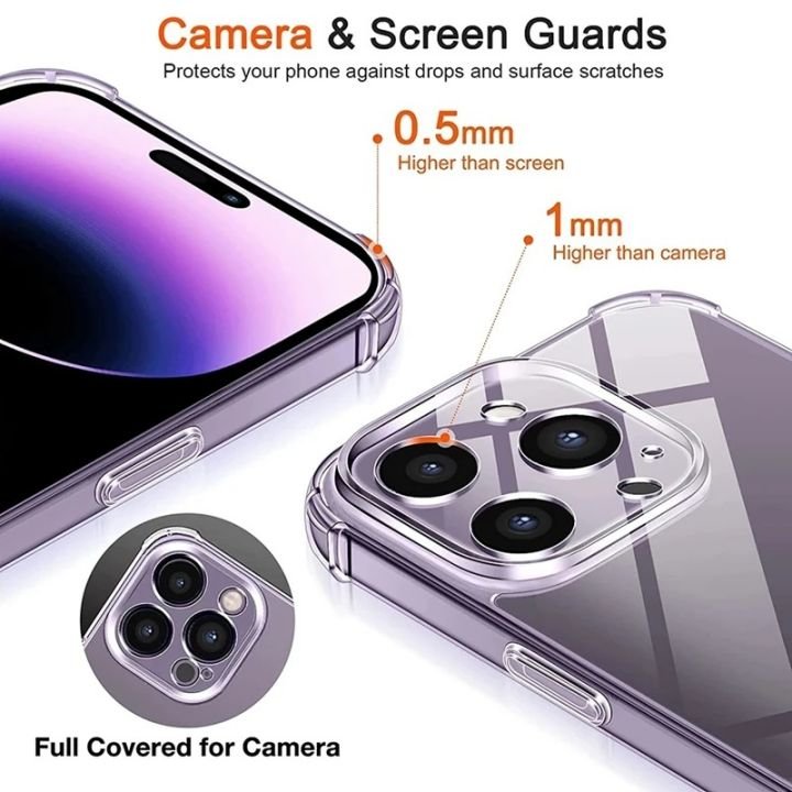 Four Corners Shockproof Airbag Clear Mobile Phone Case For iPhone 15 pro max 14 13 12 11 XS XR Soft Transparent Back Cover