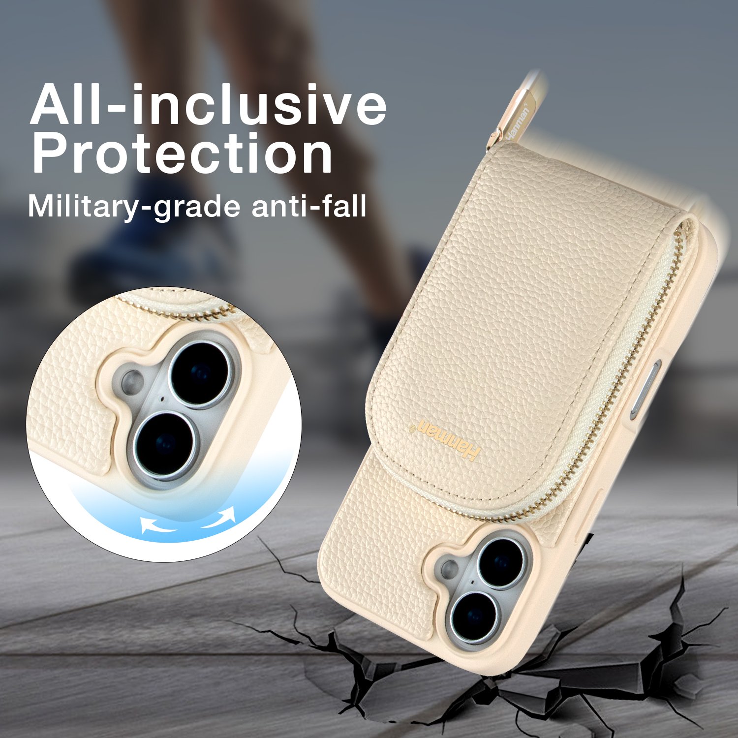 Suitable for iPhone 16 wireless charging magnetic phone case, iPhone 16 Pro Max with detachable backpack mobile phone case