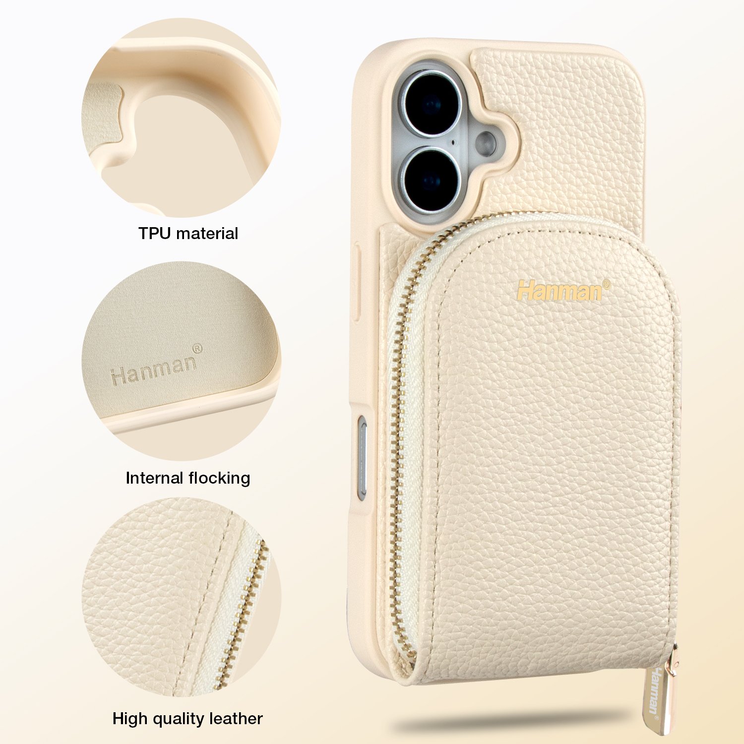 Suitable for iPhone 16 wireless charging magnetic phone case, iPhone 16 Pro Max with detachable backpack mobile phone case