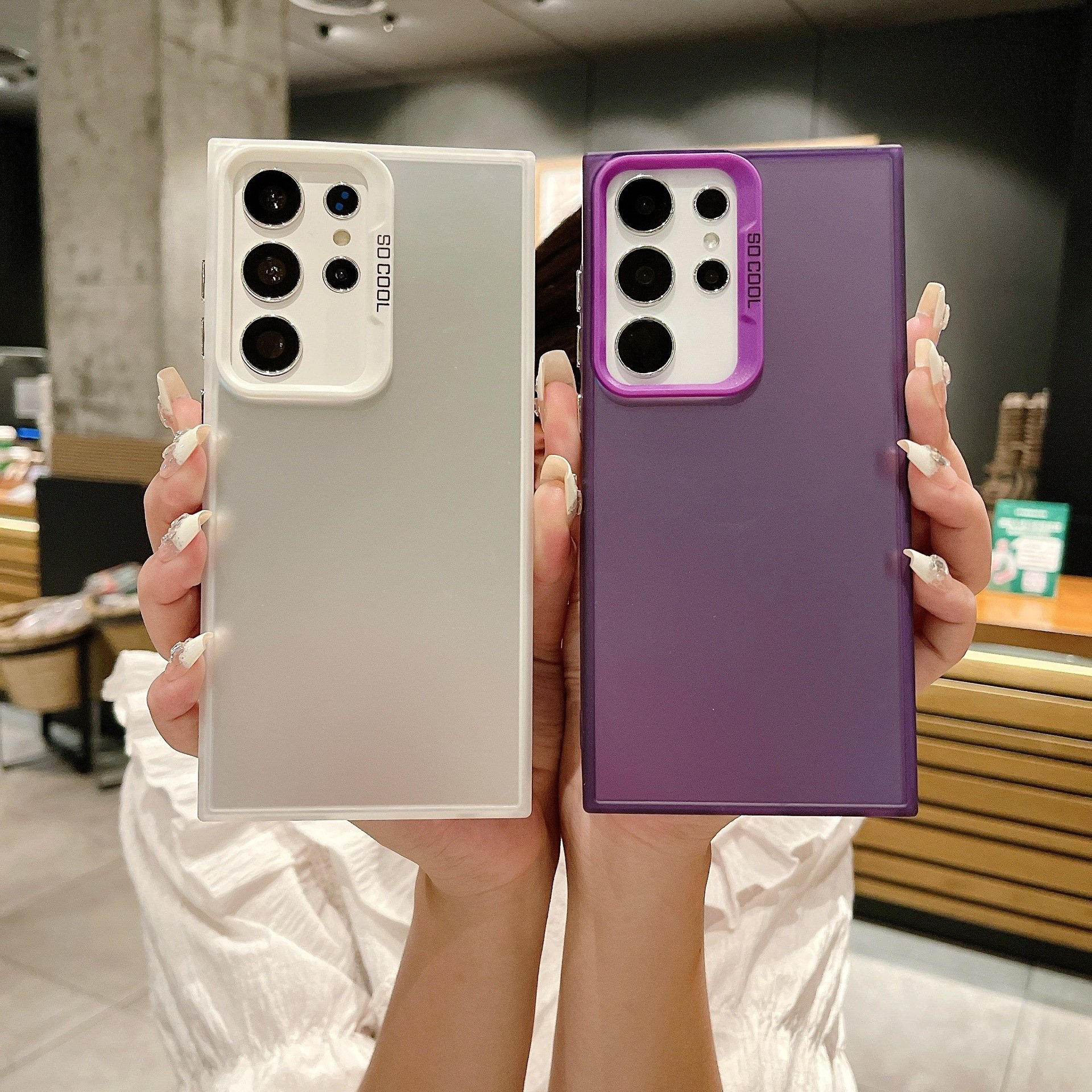 Wholesale Price Silver Hard Gradient IMD Mobile Phone Cover for Samsung Galaxy S24FE S24 Ultra S23 S22 S21 S20 Note 20 IMD Cases