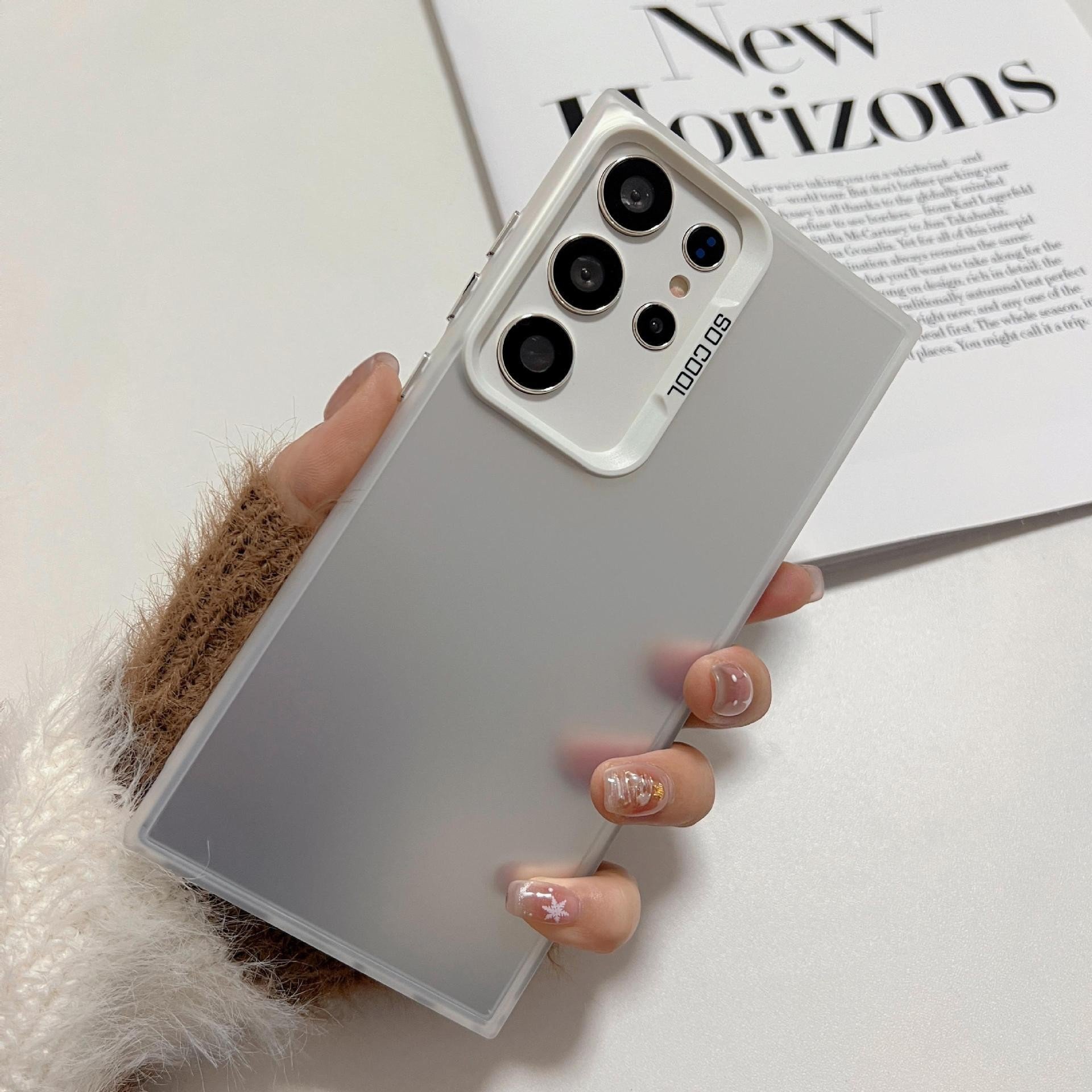 Wholesale Price Silver Hard Gradient IMD Mobile Phone Cover for Samsung Galaxy S24FE S24 Ultra S23 S22 S21 S20 Note 20 IMD Cases
