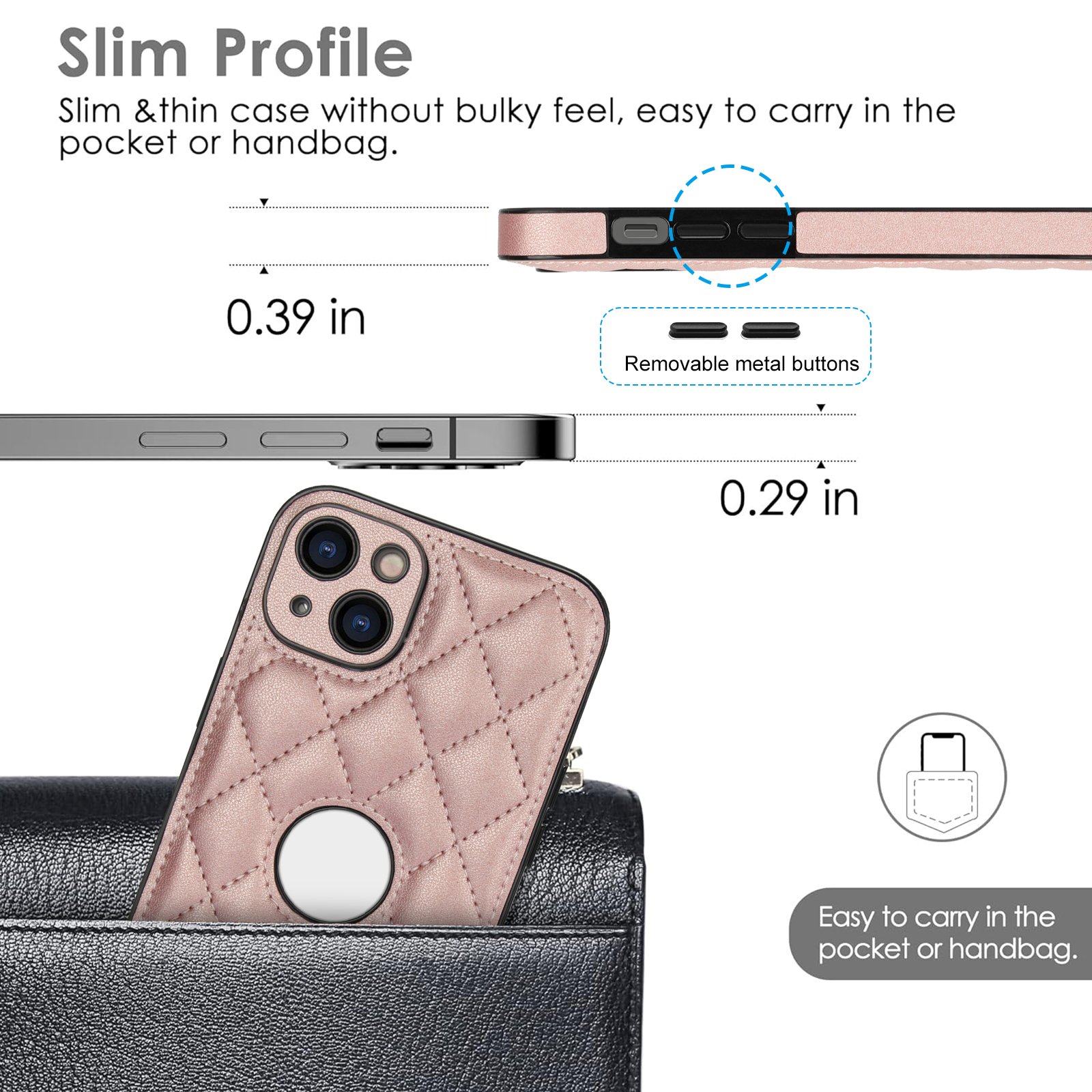 Luxury Soft Quality PU Leather Wallet Mobile Phone Case with Card Slots & Kickstand TPU Material Business Design for iPhone