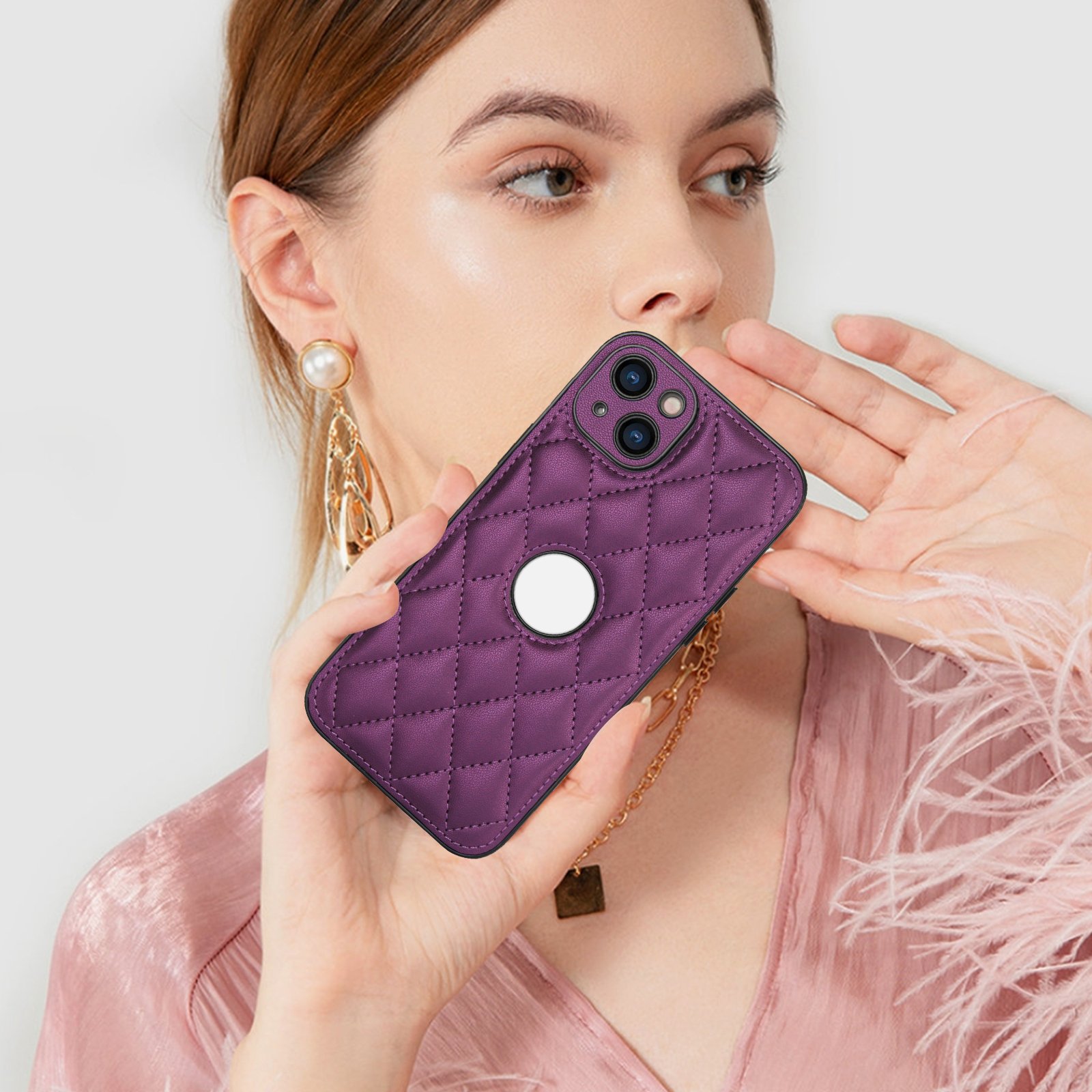 Luxury Soft Quality PU Leather Wallet Mobile Phone Case with Card Slots & Kickstand TPU Material Business Design for iPhone