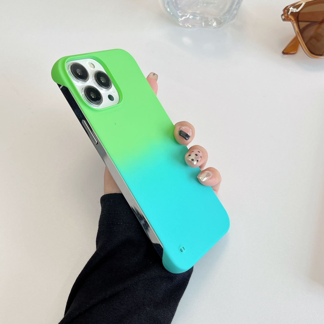 Luxury Clear TPU Phone Case with Gradient Soft Colours High Quality Anti-Fall Feature for iPhone 14 Plus Direct Manufacturer