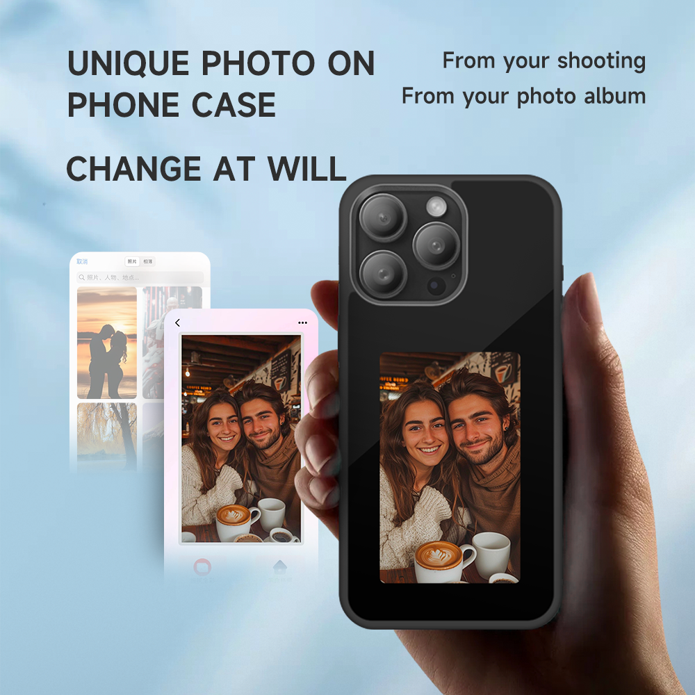 Factory Diy Nfc 4 Color Picture Smart E Ink Screen Display Photo In Mobile Phone Shell Case Cover For Iphone 11 12 13 14 15 Pro