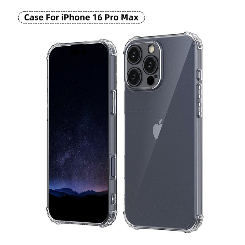 Ultra-Thin Transparent Anti-scratch PM Clear Soft TPU Phone Back Cover for iPhone 16 15 14 Samsung Mobile Cases